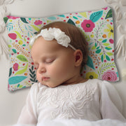 Kradyl Kroft Toddler Pillow with 100% Cotton Removable cover - 20 X 15 Inches | Children Pillows | Baby Pillows - Umame Floral