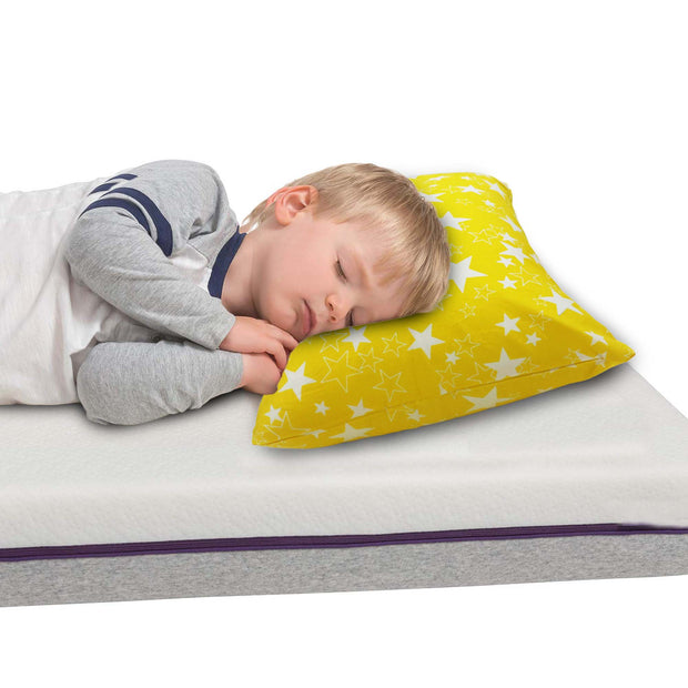 Born Star Yellow Toddler Pillows with 100% Cotton Removable cover - 20 X 15 Inches | Children Pillows