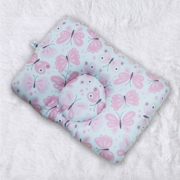 Pink Butterfly New Born Pillow | Baby Pillow | Head Shaping Pillow