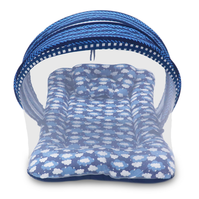 Blue Clouds -  Kradyl Kroft Bassinet Style Mosquito Net Bedding for Infants