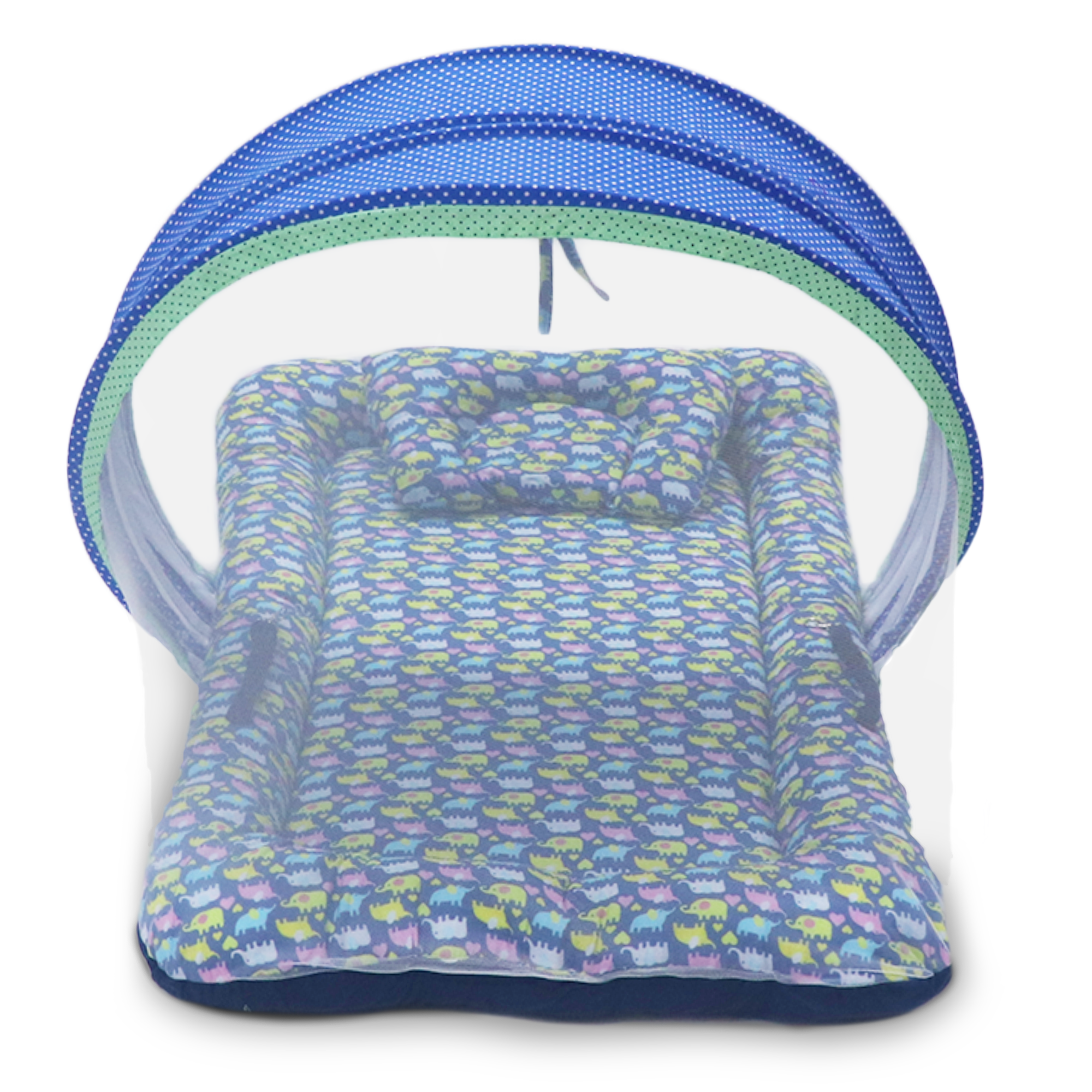 Dancing Elephants -  Kradyl Kroft Bassinet Style Mosquito Net Bedding for Infants
