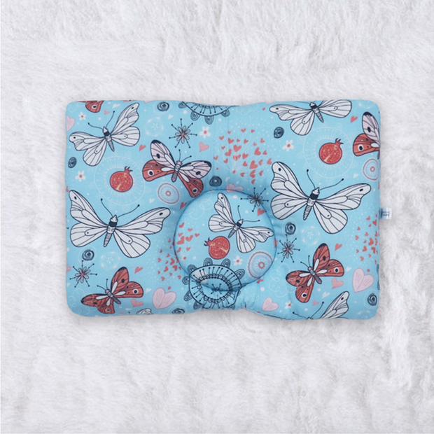 Blue Butterfly New Born Pillow | Baby Pillow | Head Shaping Pillow