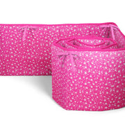 Crib Bumper Pad -Pink Star