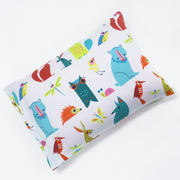 Jungle Fun - Toddler Pillow with 100% Cotton Removable cover - 20 X 15 Inches | Children Pillows