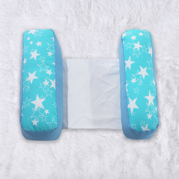 Baby Anti Roll Side Pillows - Cyan Star
