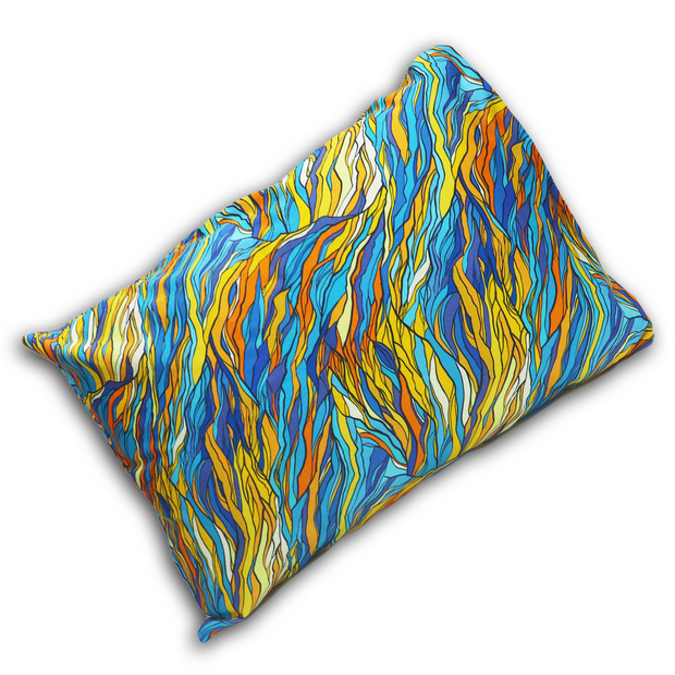 Blue Tiger Toddler Pillow with 100% Cotton Removable cover - 20 X 15 Inches | Children Pillows
