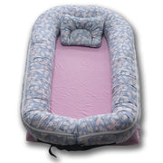 Baby Nest with Removable Covers - Grey Butterfly