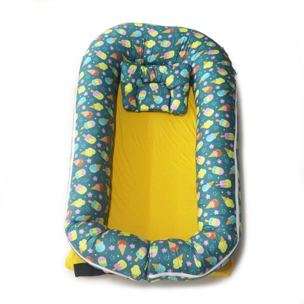 Baby Nest with Removable Covers - Icecream