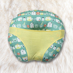 KRADYL KROFT 5in1 Baby Feeding Pillow with 100% Cotton Detachable Cover Belt and Baby Hoop - Green Panda…