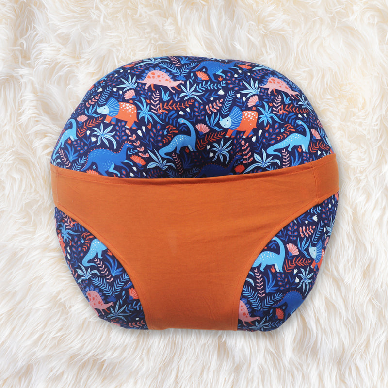KRADYL KROFT 5in1 Baby Feeding Pillow with 100% Cotton Detachable Cover Belt and Baby Hoop - Happy Dinos