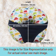 KRADYL KROFT 5in1 Baby Feeding Pillow with 100% Cotton Detachable Cover Belt and Baby Hoop - Travel Time