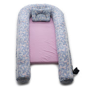 Baby Nest with Removable Covers - Grey Butterfly