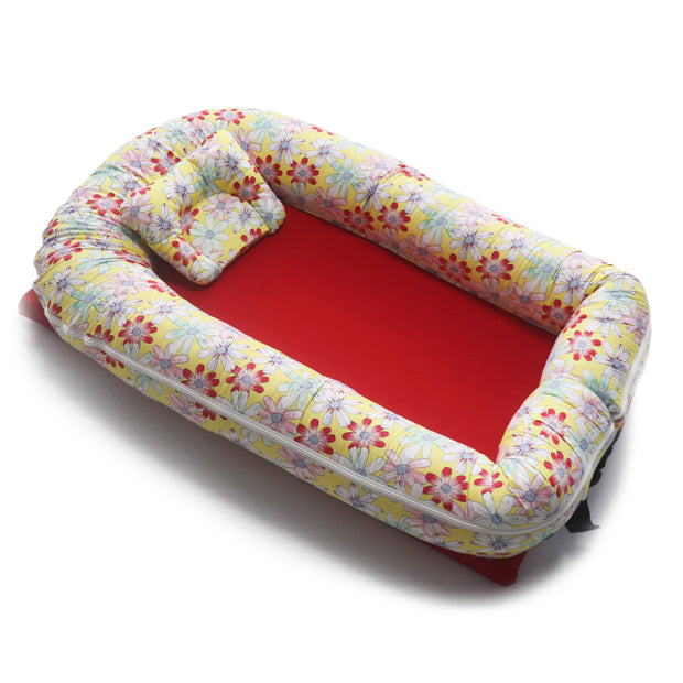 Baby Nest with Removable Covers - Floral Sunshine