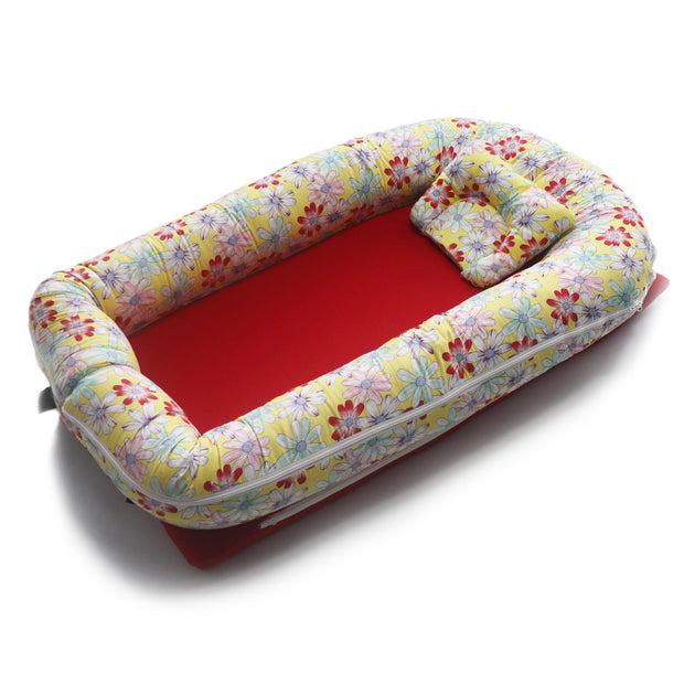 Baby Nest with Removable Covers - Floral Sunshine