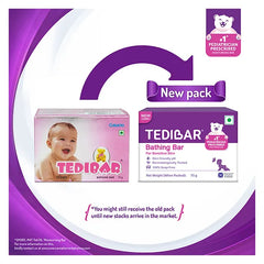 Torrent Pharma Tedibar Moisturising Baby Bathing Bar 75g (Pack of 1) with Skin Friendly ph 100 Percent Soap FreePrevents Dryness & RashesDermatologically Tested - By