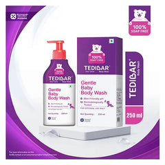 Torrent Pharma Tedibar Rich Moisturising Baby Body Wash 250ml with Skin Friendly PH  100 Percent Soap & Alkali Free  Prevents Dryness & Rahses  Dermatologically Tested  - By