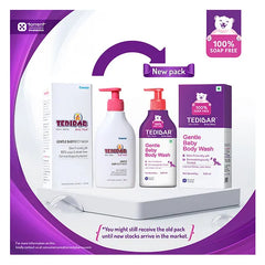 Torrent Pharma Tedibar Rich Moisturising Baby Body Wash 250ml with Skin Friendly PH  100 Percent Soap & Alkali Free  Prevents Dryness & Rahses  Dermatologically Tested  - By