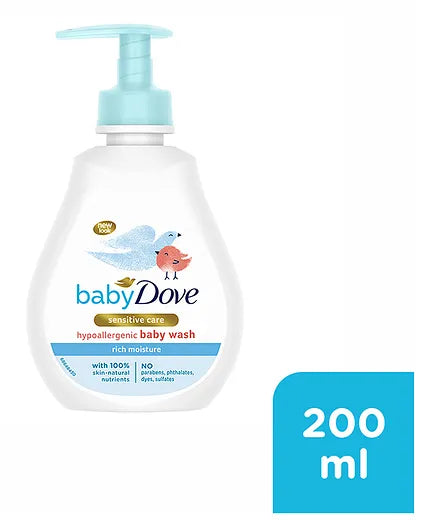 Baby Dove Rich Moisture Lotion 200 ml & Body Wash 200 ml