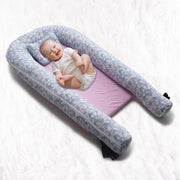 Baby Nest with Removable Covers - Grey Butterfly