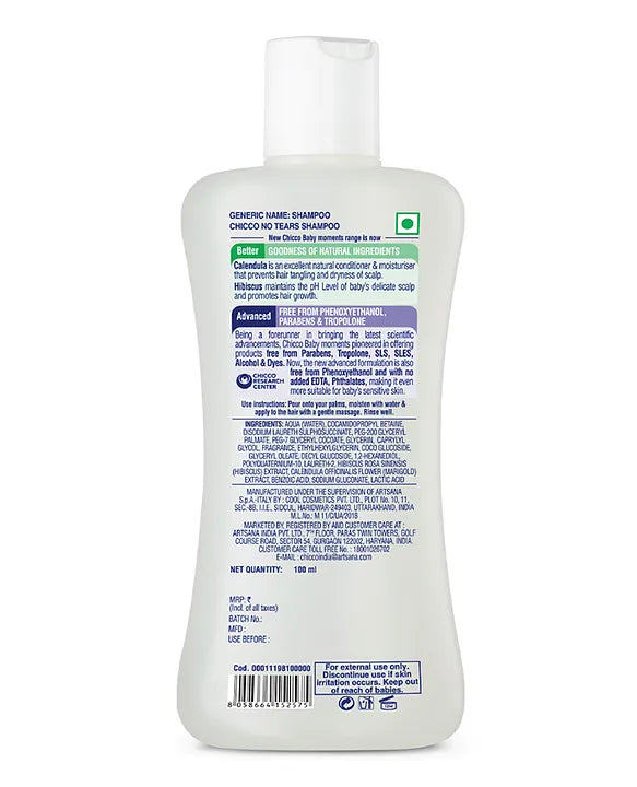 Chicco Baby Moments No Tears Shampoo - 100 ml