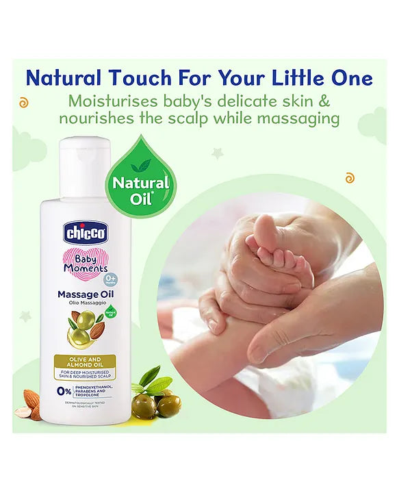 Chicco Baby Moments Massage Oil - 100 ml