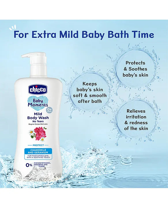 Chicco Baby Moments Mild Protect Body Wash - 200 ml
