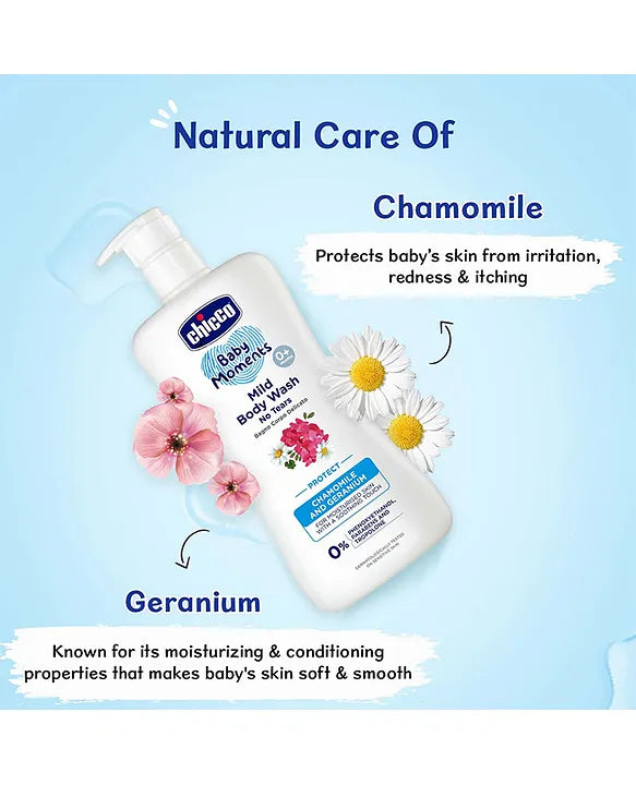 Chicco Baby Moments Mild Protect Body Wash - 200 ml