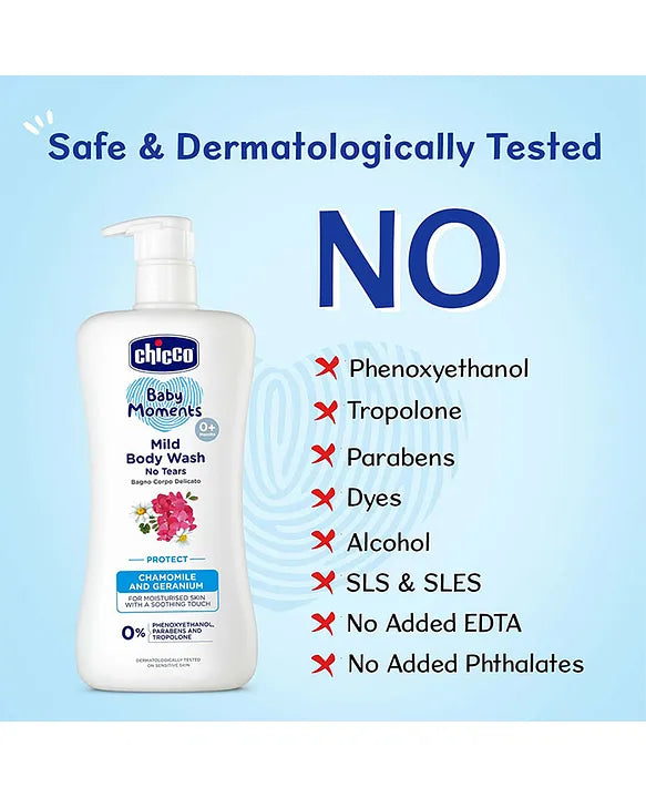 Chicco Baby Moments Mild Protect Body Wash - 200 ml