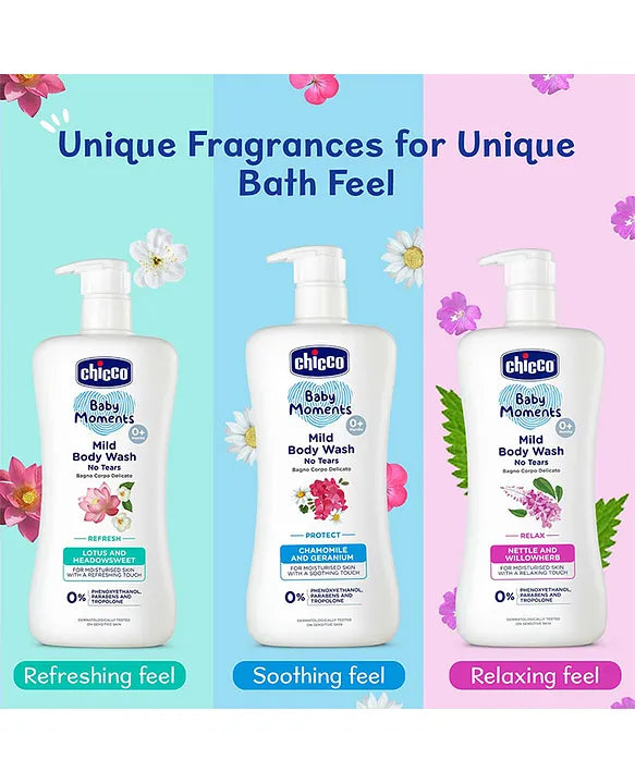 Chicco Baby Moments Mild Protect Body Wash - 200 ml