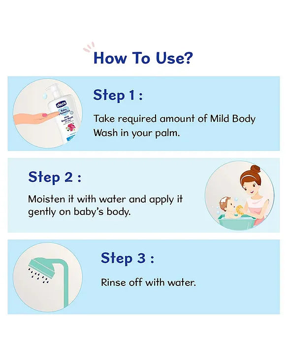 Chicco Baby Moments Mild Protect Body Wash - 200 ml