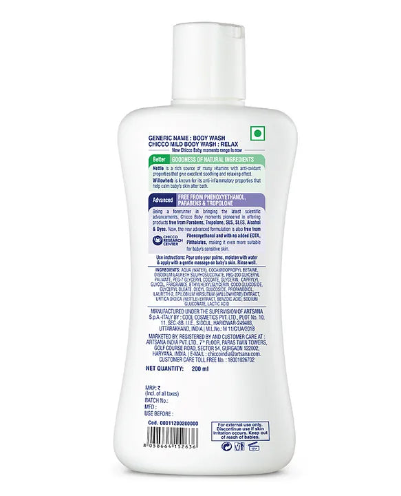 Chicco Mild Bodywash Relax 200 Ml-Relax