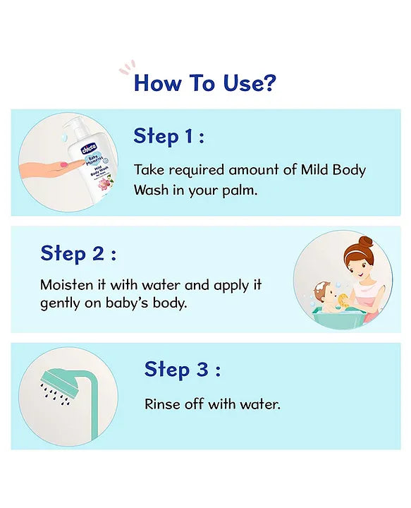Chicco Baby Moments Mild Refresh Body Wash - 200 ml