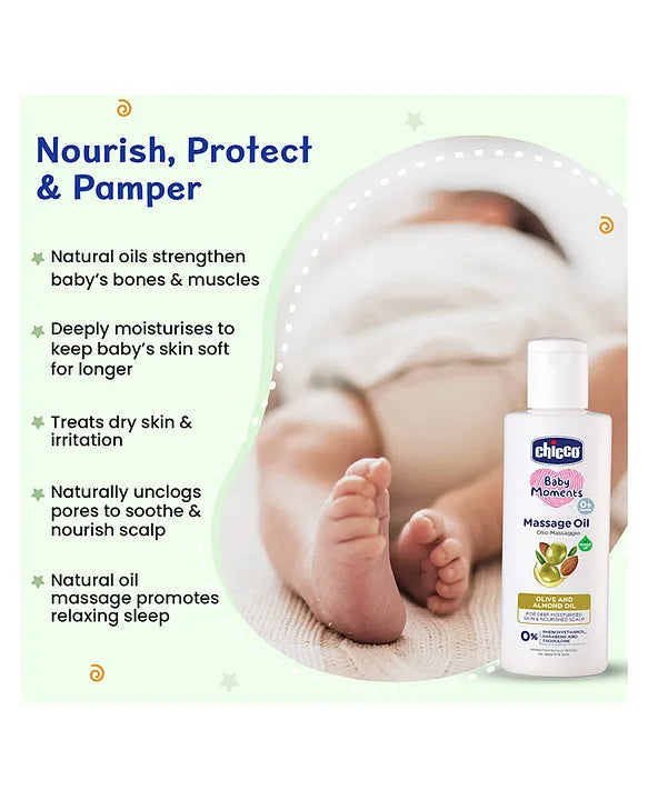 Chicco Baby Moments Massage Oil - 200 ml
