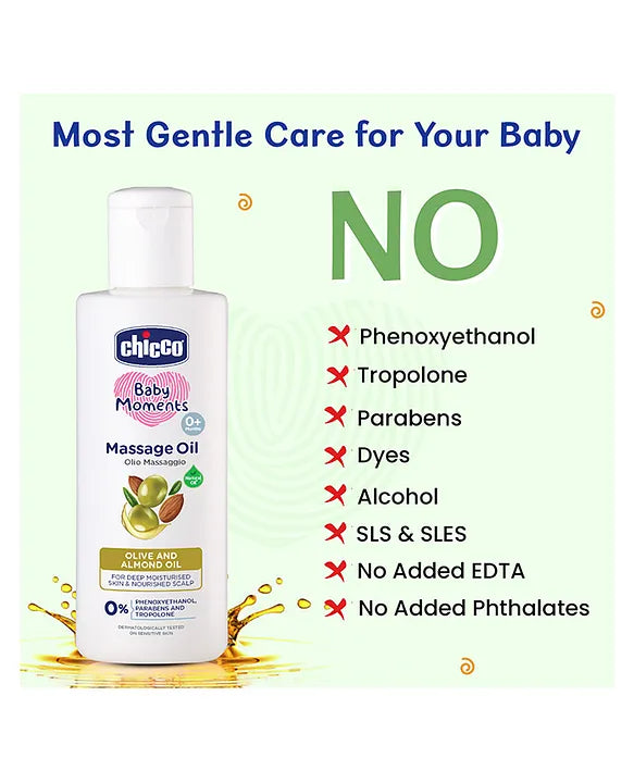 Chicco Baby Moments Massage Oil - 200 ml