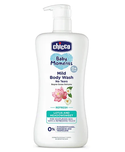 Chicco Baby Moments Mild Body Wash Refresh  - 500 ml (Pack of 2)