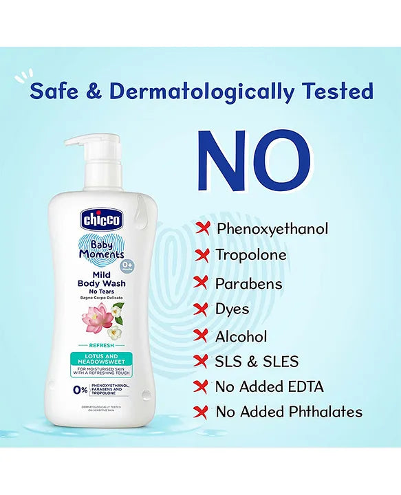 Chicco Baby Moments Mild Body Wash Refresh  - 500 ml
