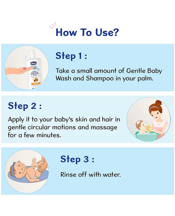 Chicco Baby Moments Gentle Body Wash And Shampoo - 500 ml