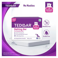 Torrent Pharma Tedibar Moisturising Baby Bathing Bar 100gx2 (Pack of 1) with Skin Friendly ph 100 Percent Soap FreePrevents Dryness & Rashes Dermatologically Tested - By