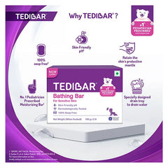Torrent Pharma Tedibar Moisturising Baby Bathing Bar 100gx2 (Pack of 1) with Skin Friendly ph 100 Percent Soap FreePrevents Dryness & Rashes Dermatologically Tested - By