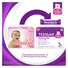 Torrent Pharma Tedibar Moisturising Baby Bathing Bar 100gx2 (Pack of 1) with Skin Friendly ph 100 Percent Soap FreePrevents Dryness & Rashes Dermatologically Tested - By
