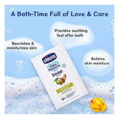 Chicco Baby Moments Almonds and Olive Oil Soap - 125 gm Each (Pack of 4)