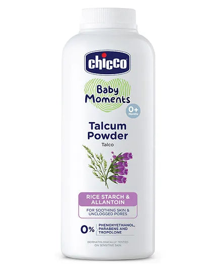 Chicco Baby Moments Talcum Powder - 300 gm -Pack of 2