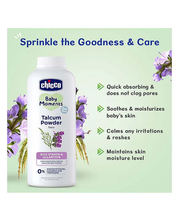 Chicco Baby Moments Talcum Powder - 300 gm