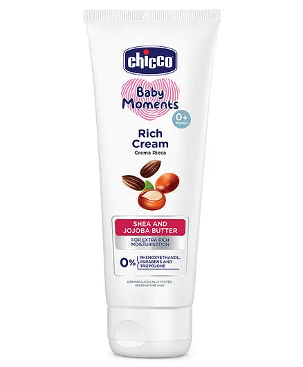 Chicco Baby Moments Shea Butter Rich Cream - 100 gm -Pack of 2