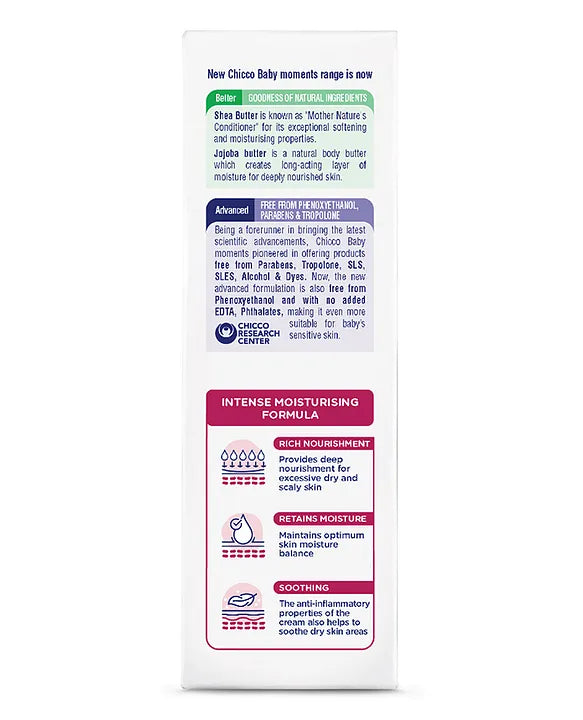 Chicco Baby Moments Shea Butter Rich Cream - 100 gm