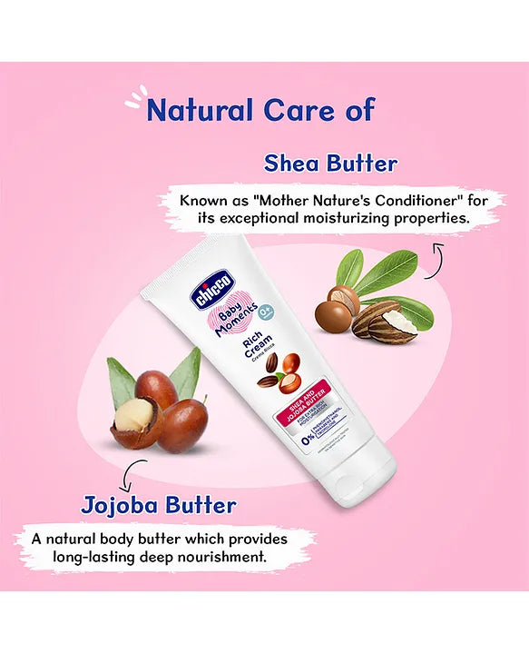 Chicco Baby Moments Shea Butter Rich Cream - 100 gm