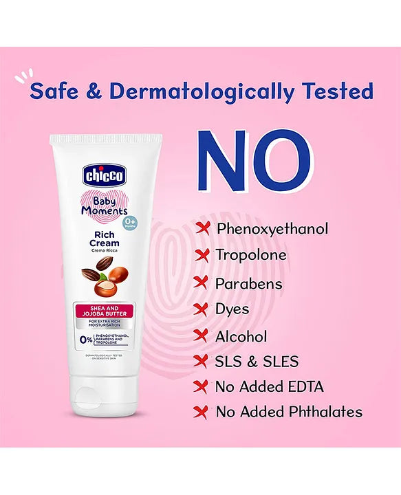Chicco Baby Moments Shea Butter Rich Cream - 100 gm