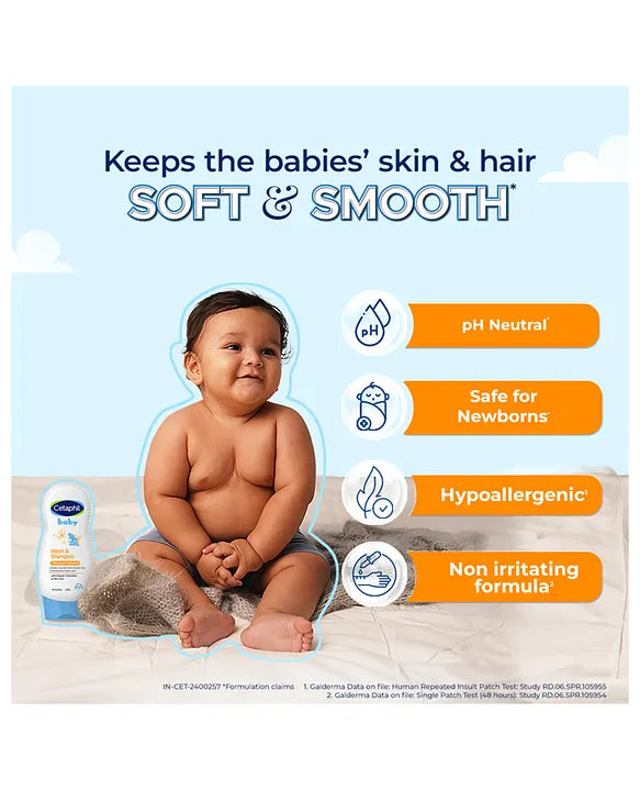 Cetaphil Baby Gentle Wash & Shampoo with Organic Calendula - 230 ml