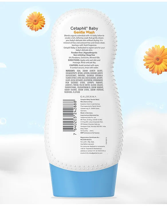 Cetaphil Baby Gentle Wash & Shampoo with Organic Calendula - 230 ml