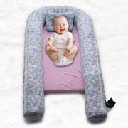 Baby Nest with Removable Covers - Grey Butterfly